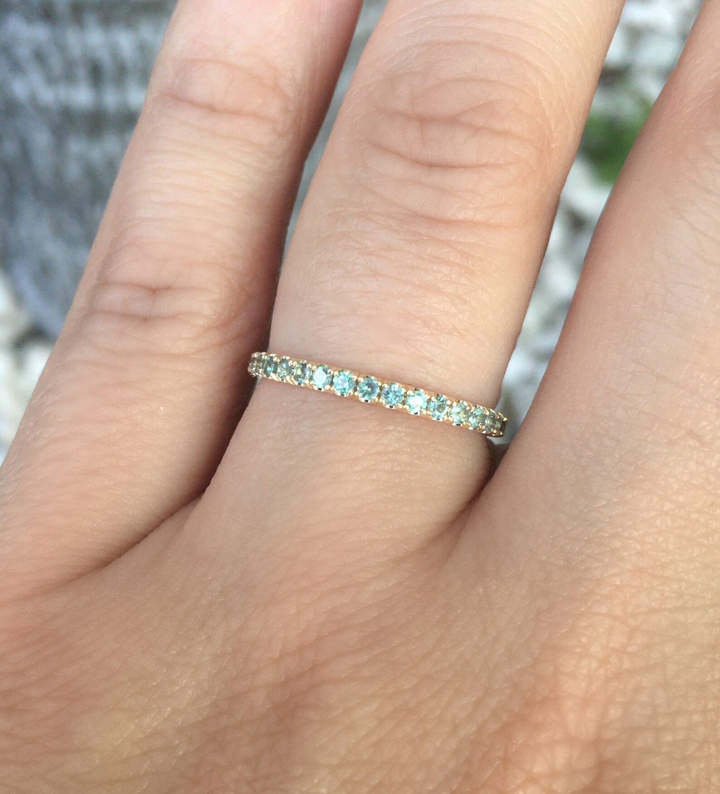 Reserved for Michael ONLY/ Opal Pave Band/ 1.8mm Full Eternity October Birthstone Ring