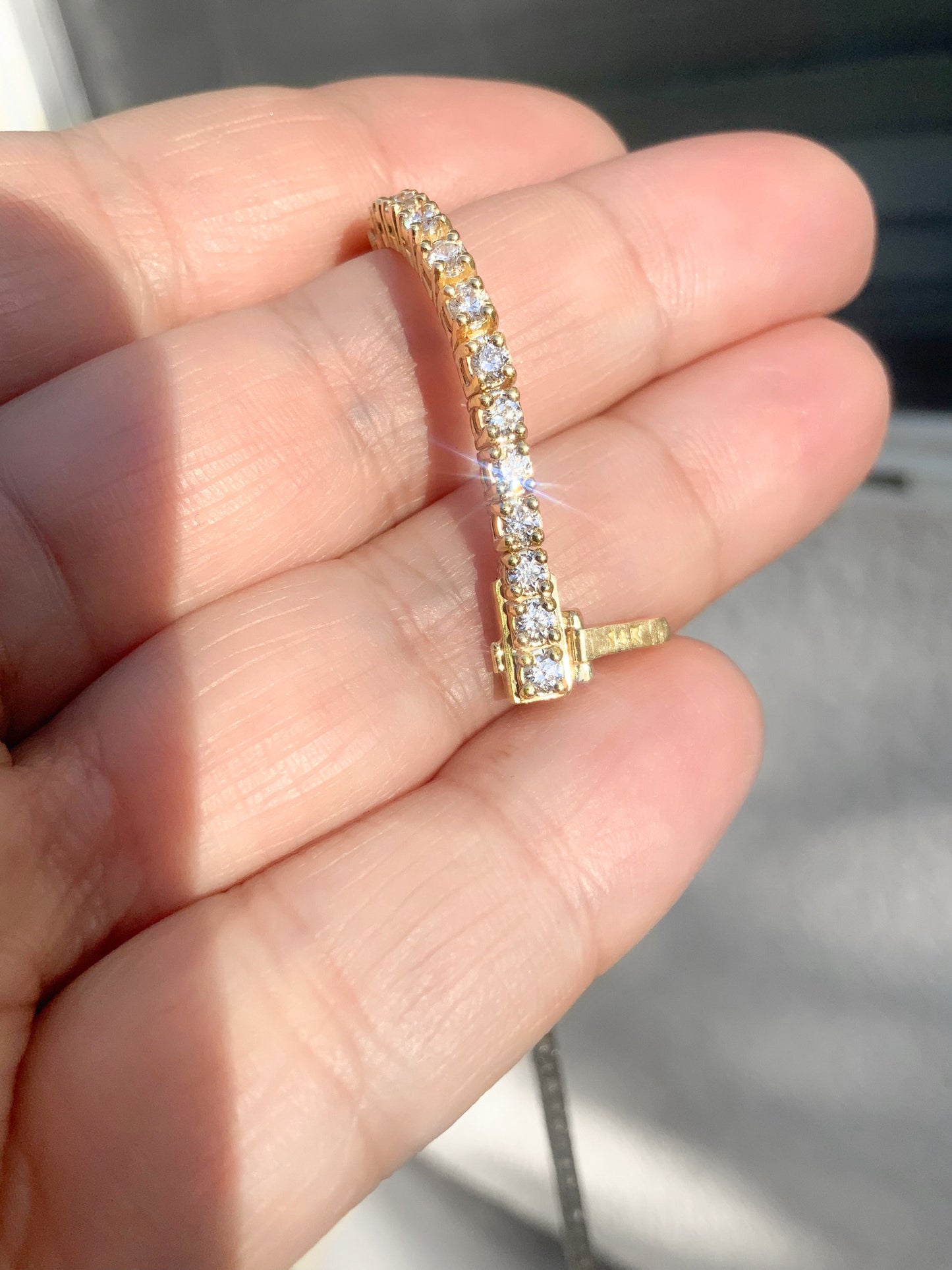 Lab Grown Diamond Tennis Bracelet/ Prong Set Round Diamond Stacking Eternity Bracelet/ 3 Carat Diamond Tennis Bracelet/ 14K, 18K/ Appraisal