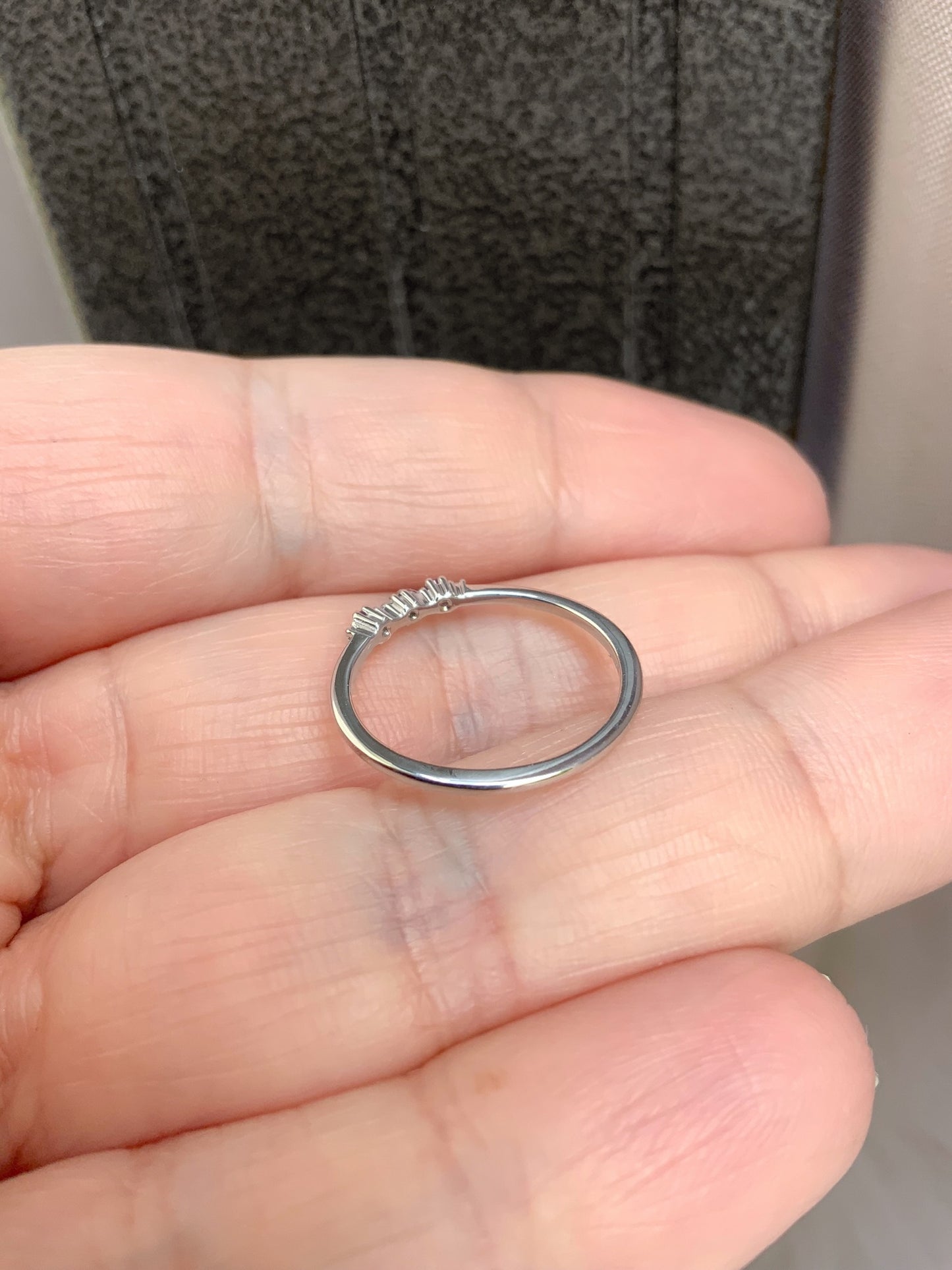 Delicate 3 Stone Mothers Ring/ Minimalist Personalized Family Birthstone Ring/ 3rd Anniversary Friendship Sibling Multi Stone Stacking Ring