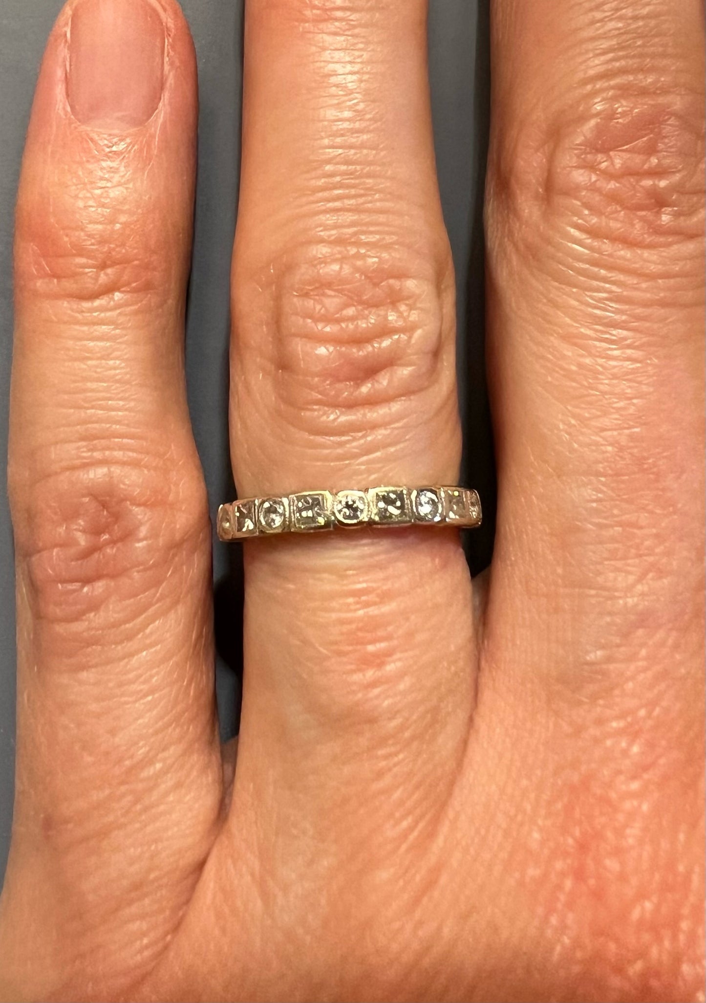 Reserved for Emily ONLY/ Bezel Set London Blue Topaz Eternity Band