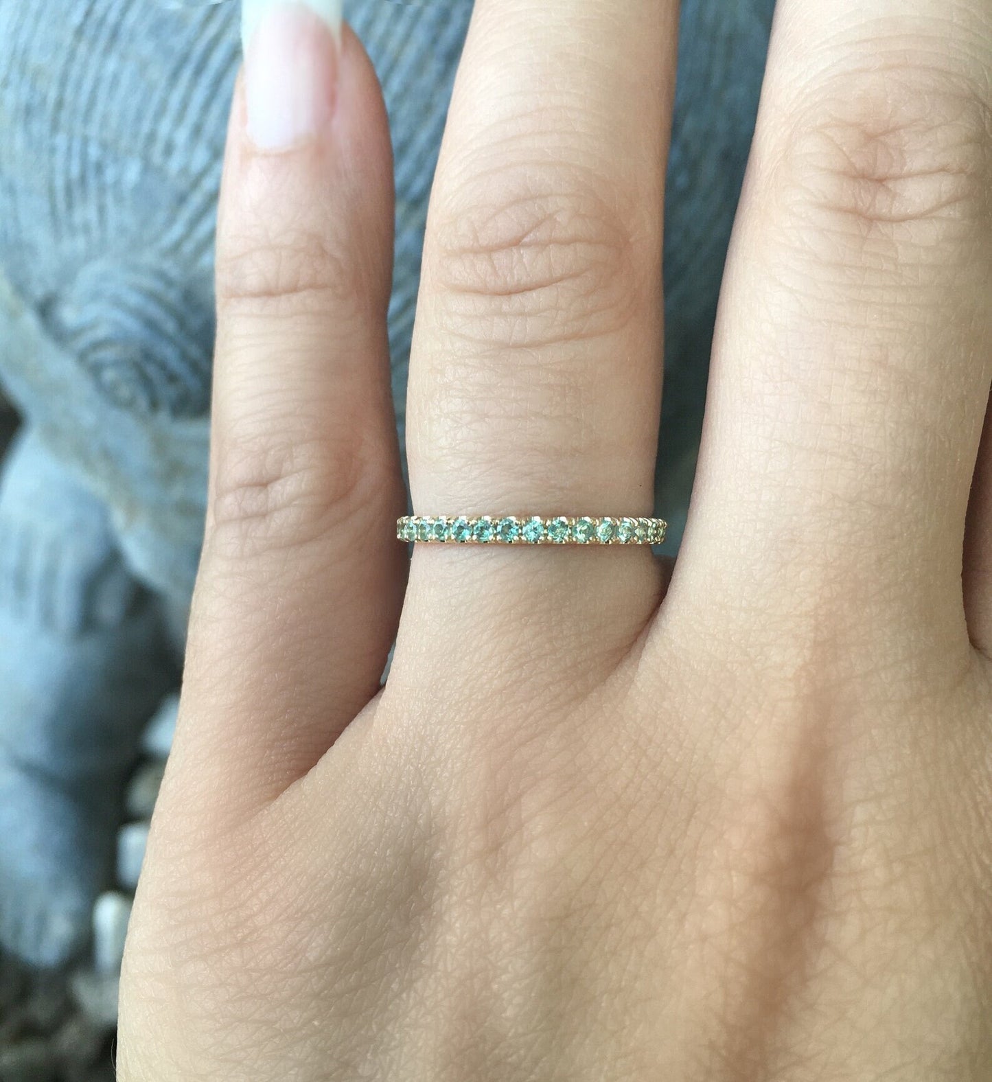 Reserved for Michael ONLY/ Opal Pave Band/ 1.8mm Full Eternity October Birthstone Ring