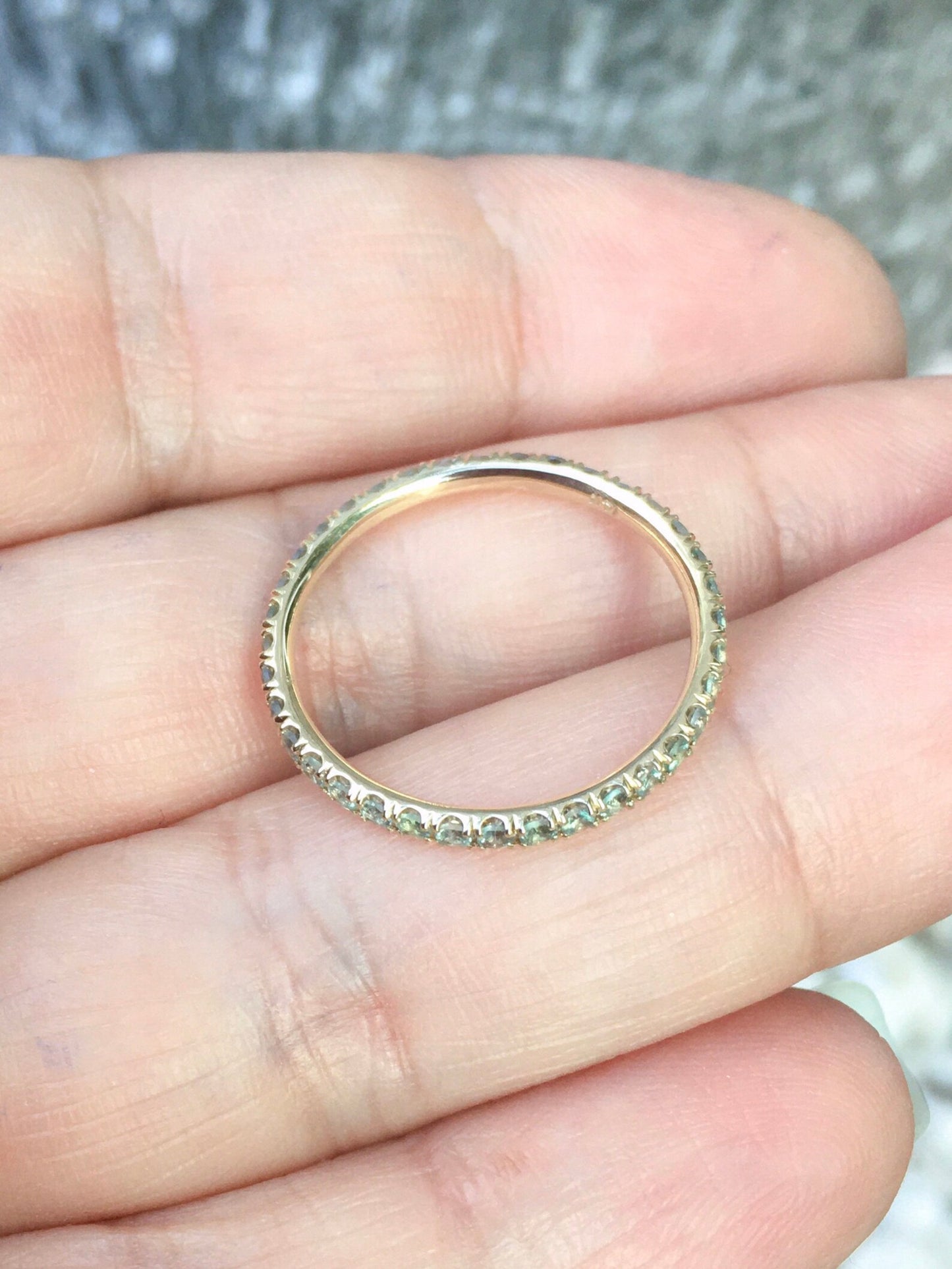 Reserved for Michael ONLY/ Opal Pave Band/ 1.8mm Full Eternity October Birthstone Ring
