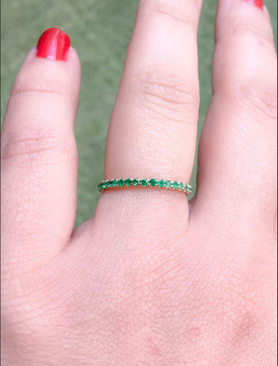 Reserved for Rachalia ONLY/ Custom Four-Birthstone Pave Full Eternity Band