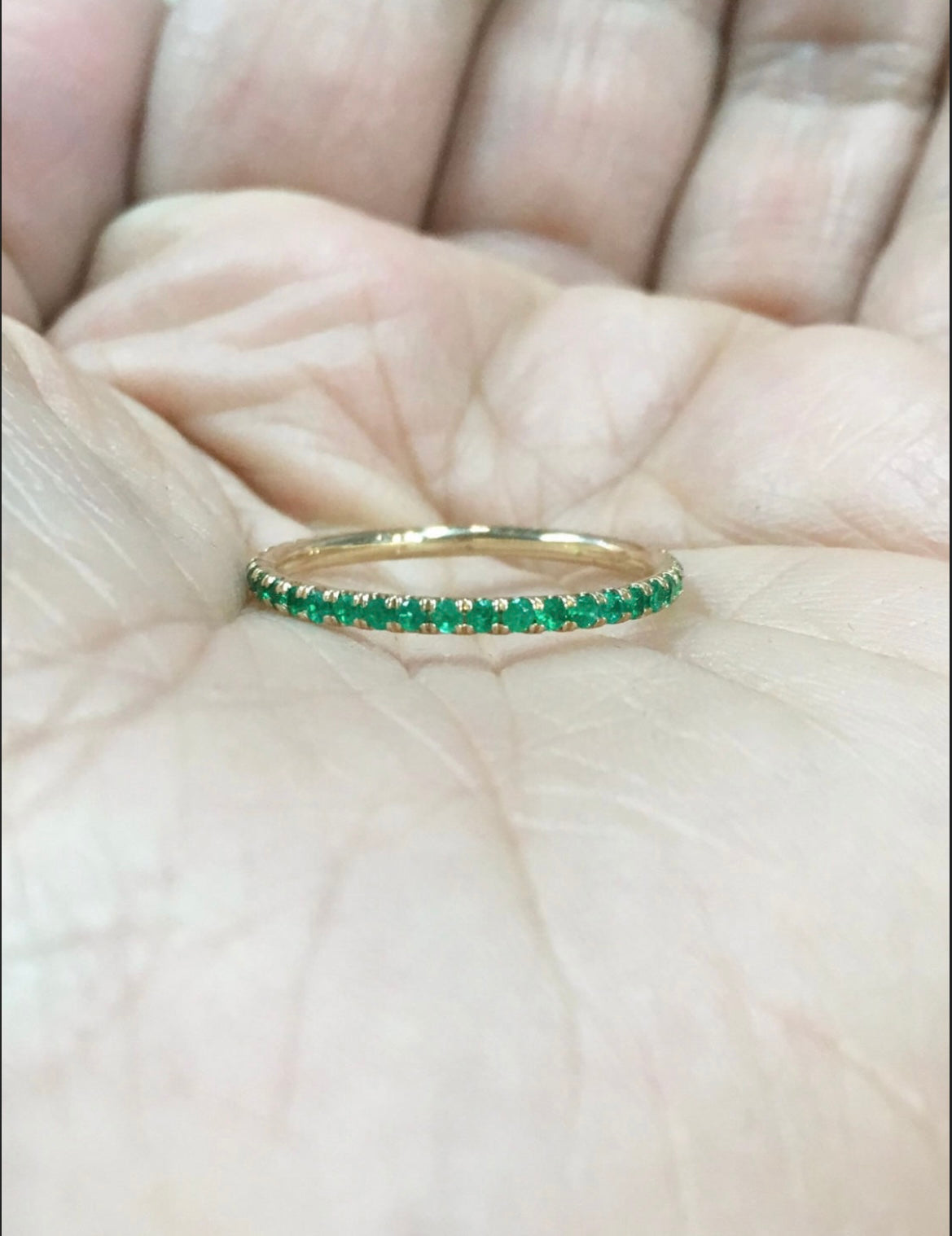 Reserved for Rachalia ONLY/ Custom Four-Birthstone Pave Full Eternity Band