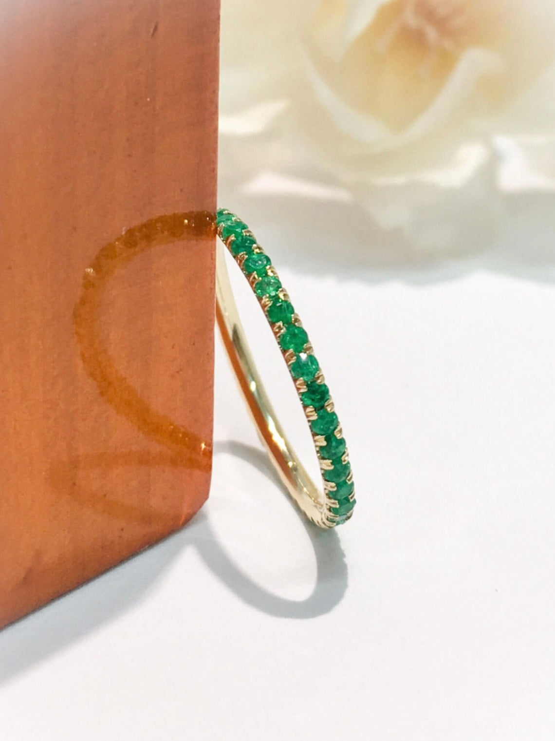 Reserved for Rachalia ONLY/ Custom Four-Birthstone Pave Full Eternity Band