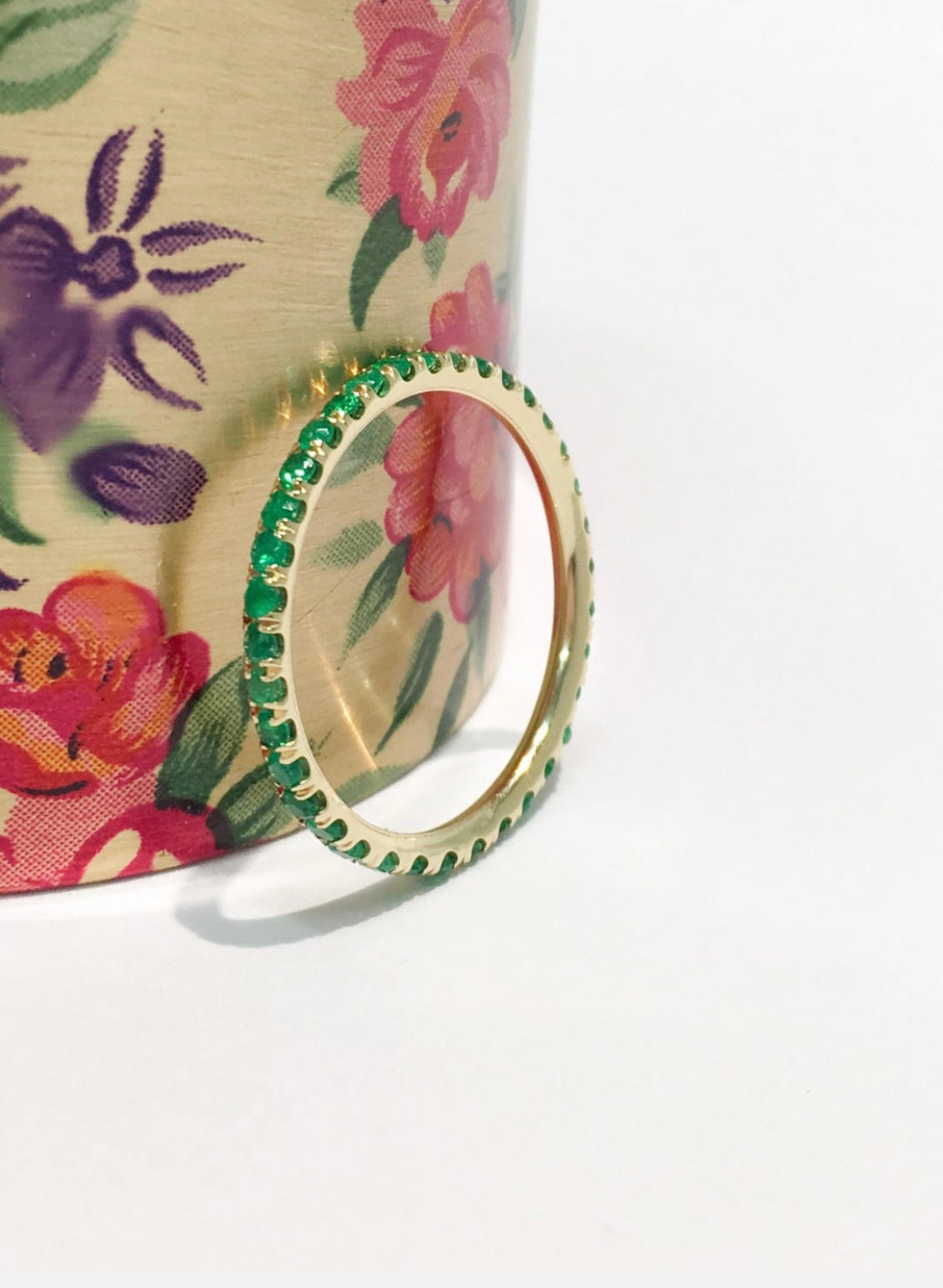 Reserved for Rachalia ONLY/ Custom Four-Birthstone Pave Full Eternity Band