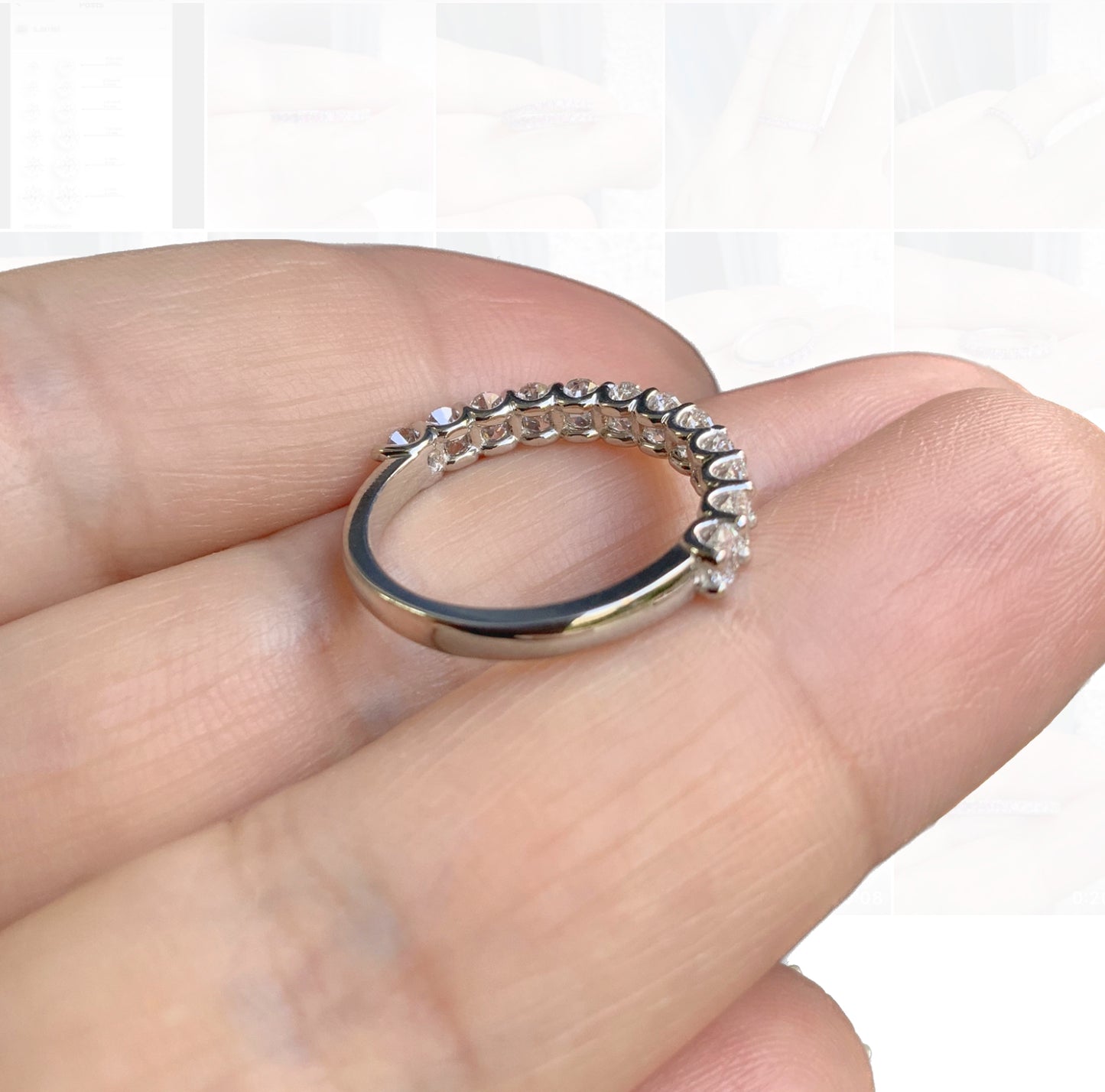 Reserved for Jennifer ONLY/ Oval Lab Grown Diamond Eternity Ring with APPRAISAL CERTIFICATE