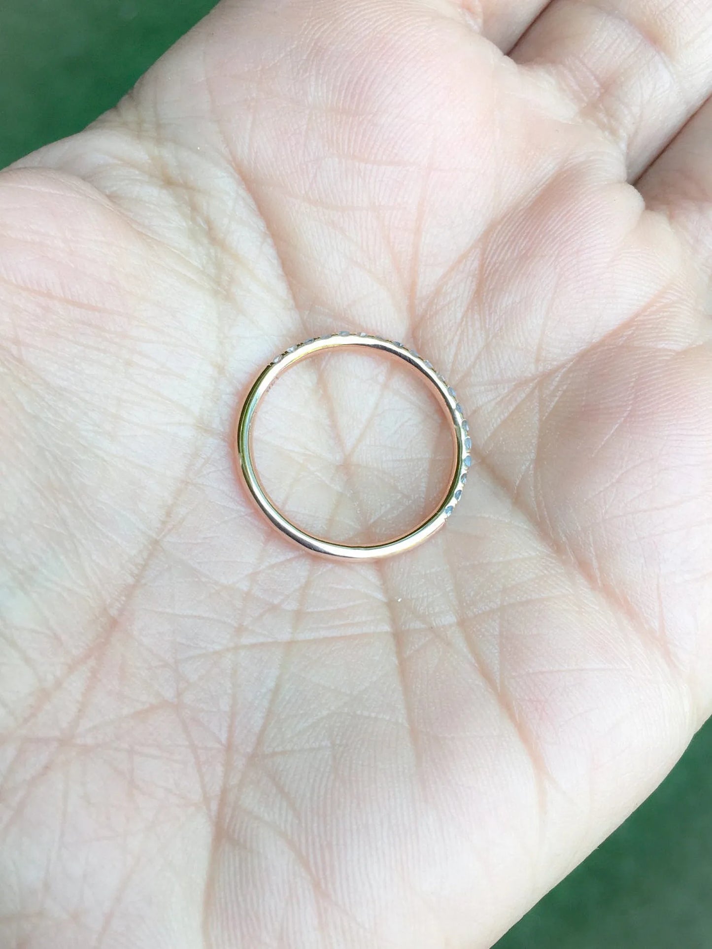 Reserved for Timur ONLY/ 2mm Pave Set 7-stone Band