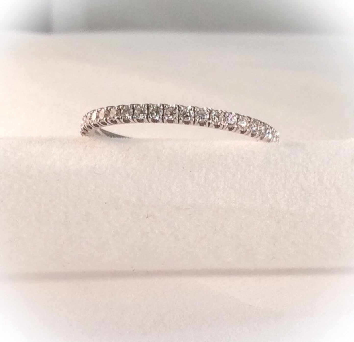 Reserved for Raquel/ 1.8mm 14K Natural Diamond 3/4 Eternity Pave Band