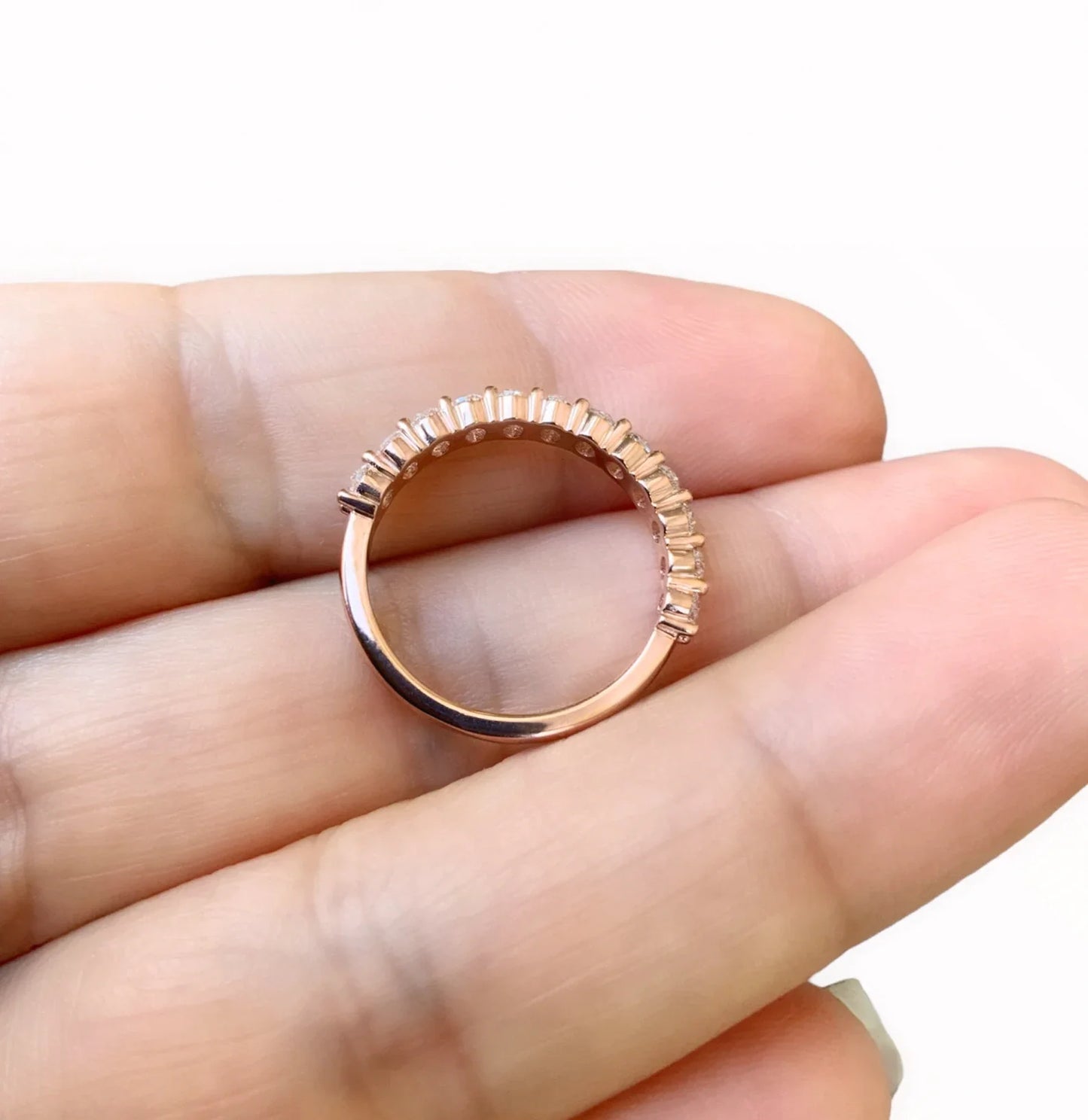 Reserved for Kate ONLY/ 1 Carat Band with 10 Oval Natural Diamonds/ Comes with APPRAISAL CERTIFICATE