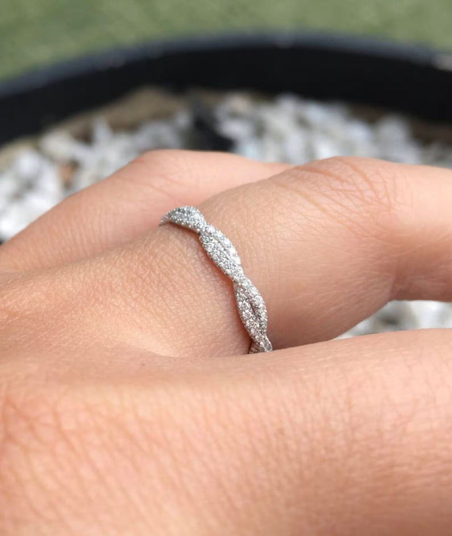 Reserved for Jessica/ 3rd and Last PAYMENT/ 18K Moissanite Bridal Set/ Both Center and Accent Stones are Certified Charles & Colvard Forever One Moissanites