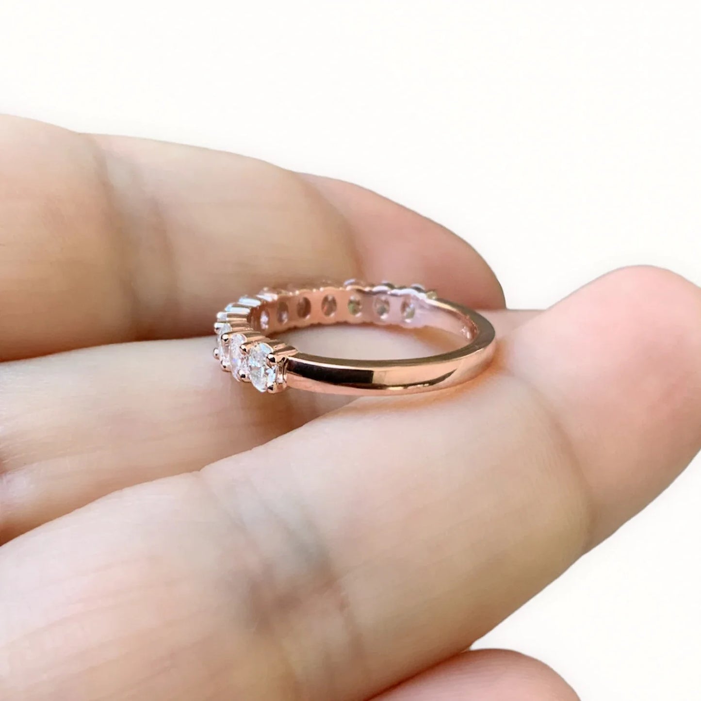 Reserved for Kate ONLY/ 1 Carat Band with 10 Oval Natural Diamonds/ Comes with APPRAISAL CERTIFICATE