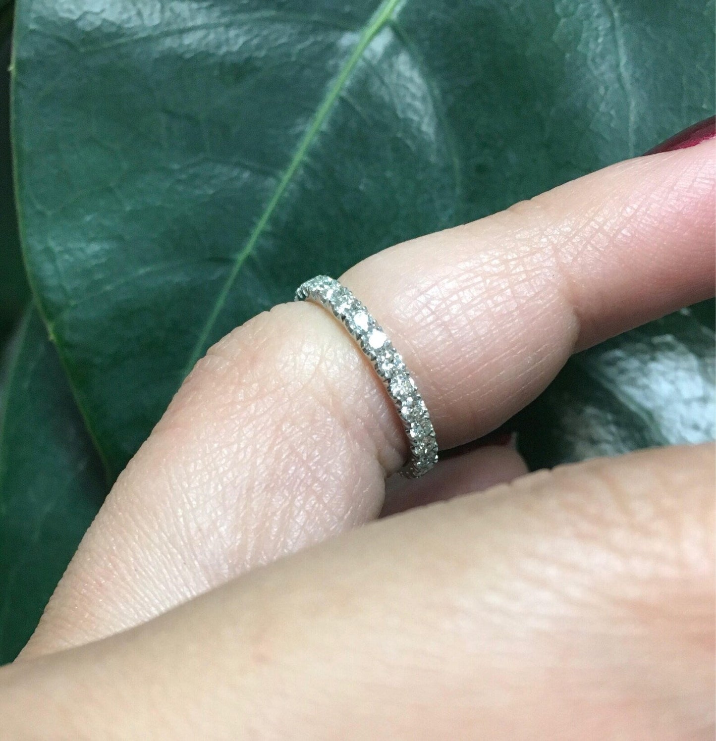 Reserved for Phuong ONLY/ 14K 3mm Pave Band with 12 Natural Diamonds