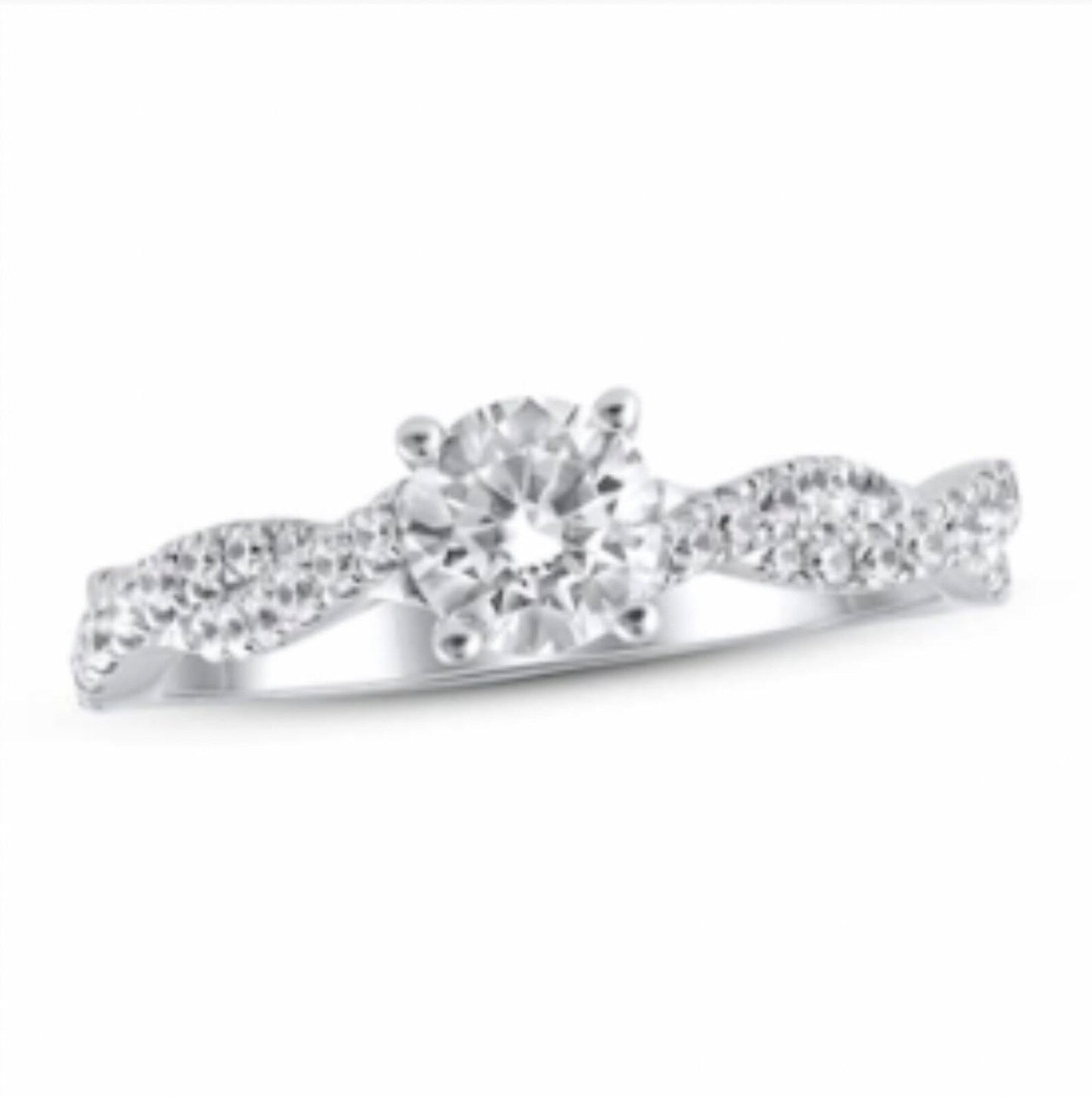 Reserved for Jessica/ 3rd and Last PAYMENT/ 18K Moissanite Bridal Set/ Both Center and Accent Stones are Certified Charles & Colvard Forever One Moissanites