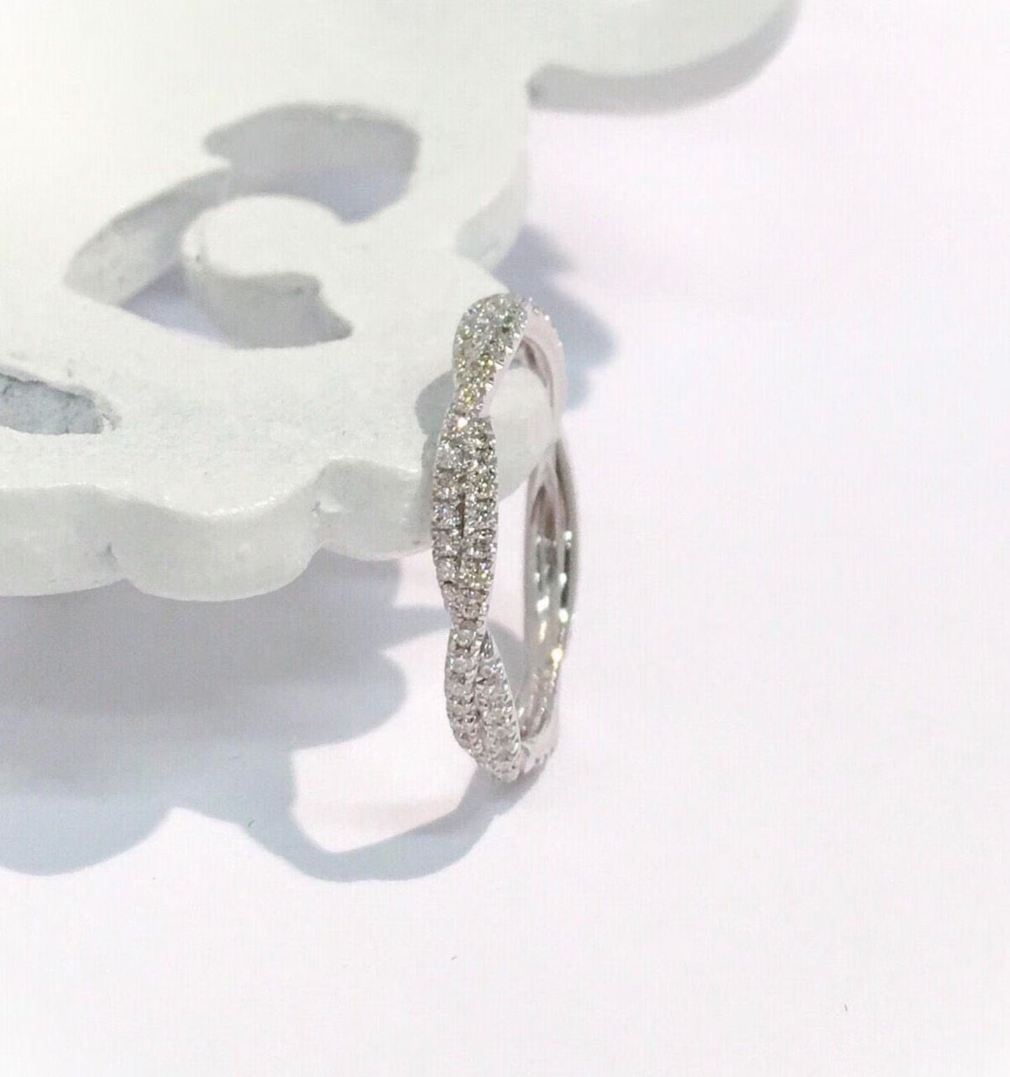Reserved for Jessica/ 3rd and Last PAYMENT/ 18K Moissanite Bridal Set/ Both Center and Accent Stones are Certified Charles & Colvard Forever One Moissanites