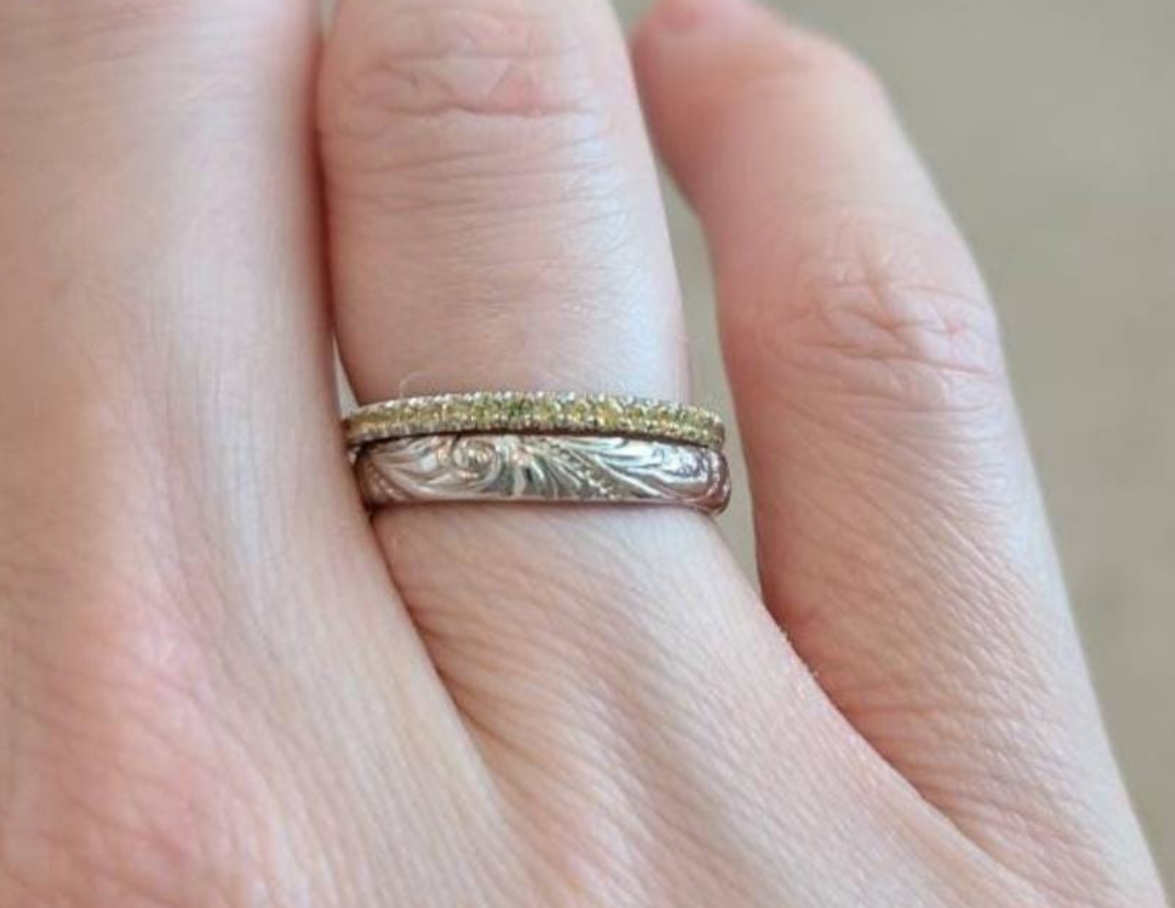 Yellow Sapphire Band Full Eternity Pave Sapphire Band Yellow Sapphire Wedding Ring Anniversary 1.7mm Yellow Sapphire Infinity September Band