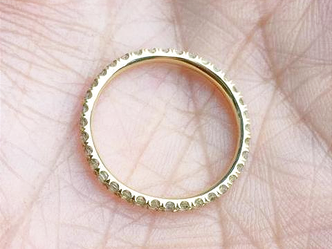 2mm Green Sapphire Eternity Band