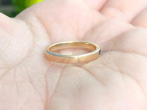 3mm Blue Sapphire Eternity Half Eternity Band