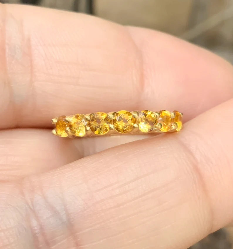 3mm Trellis Citrine Band