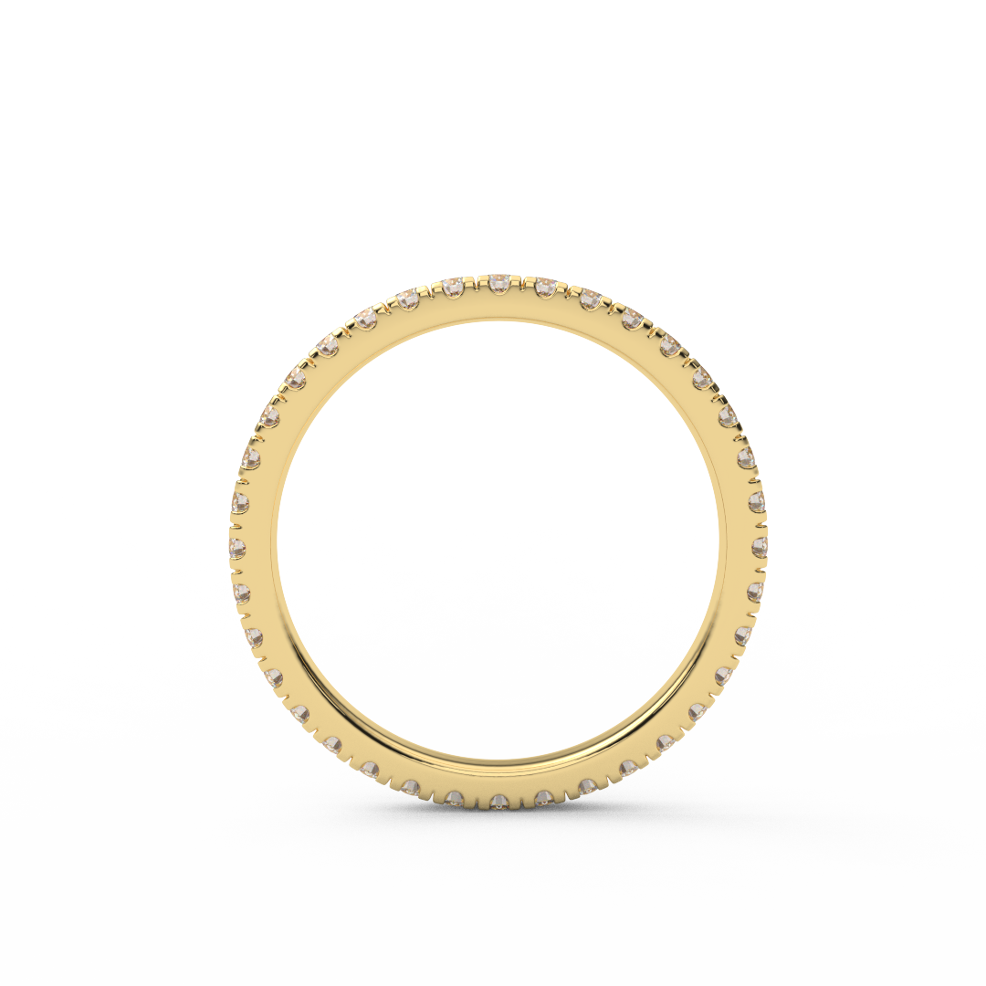 2mm Lab Grown Diamond Band/ Full Eternity Pave Diamond Wedding Anniversary Stacking Ring