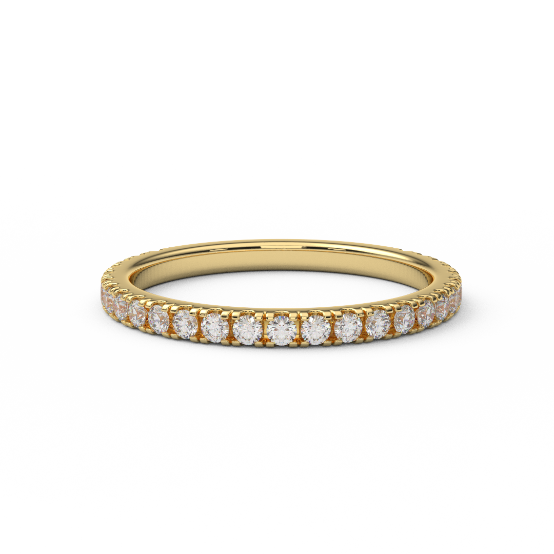2mm 3/4 Eternity Lab Grown Diamond Pave Band