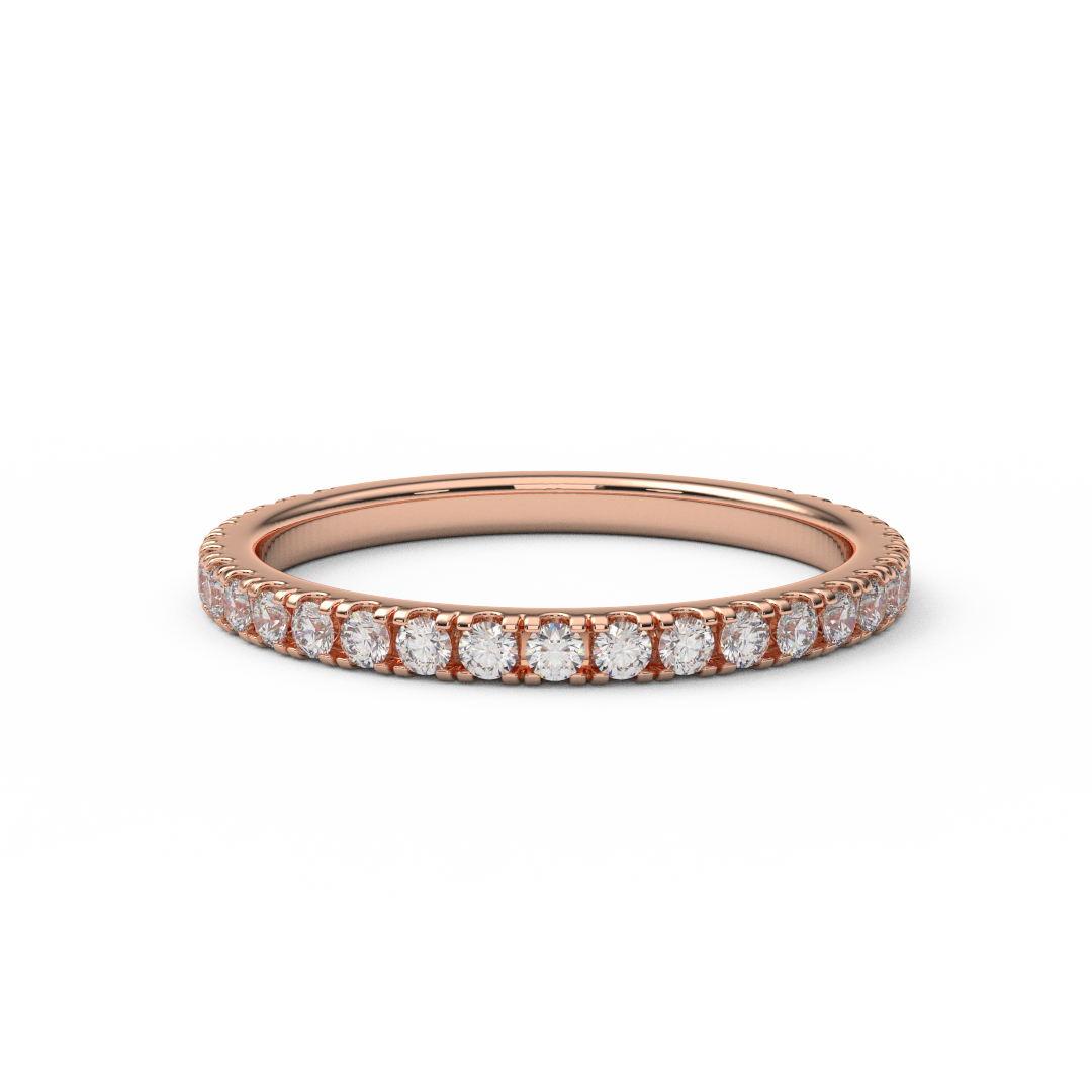 2mm 3/4 Eternity Lab Grown Diamond Pave Band
