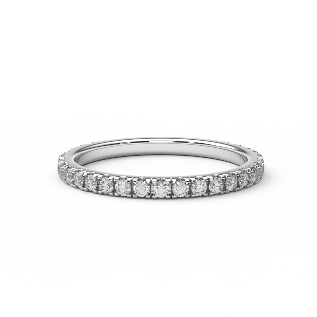 2mm 3/4 Eternity Lab Grown Diamond Pave Band