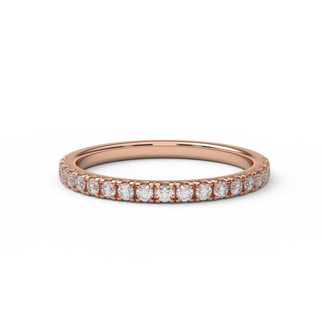 2mm Half Eternity Lab Grown Diamond Pave Ring