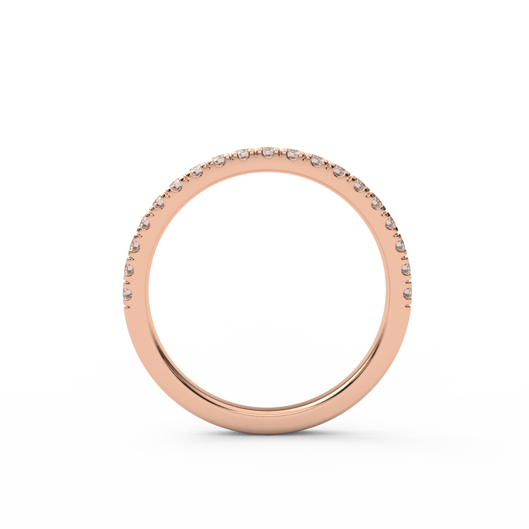 2mm Half Eternity Lab Grown Diamond Pave Ring
