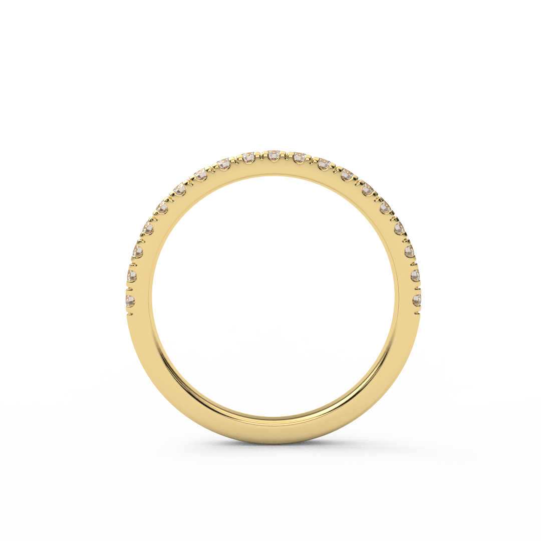 2mm Half Eternity Lab Grown Diamond Pave Ring