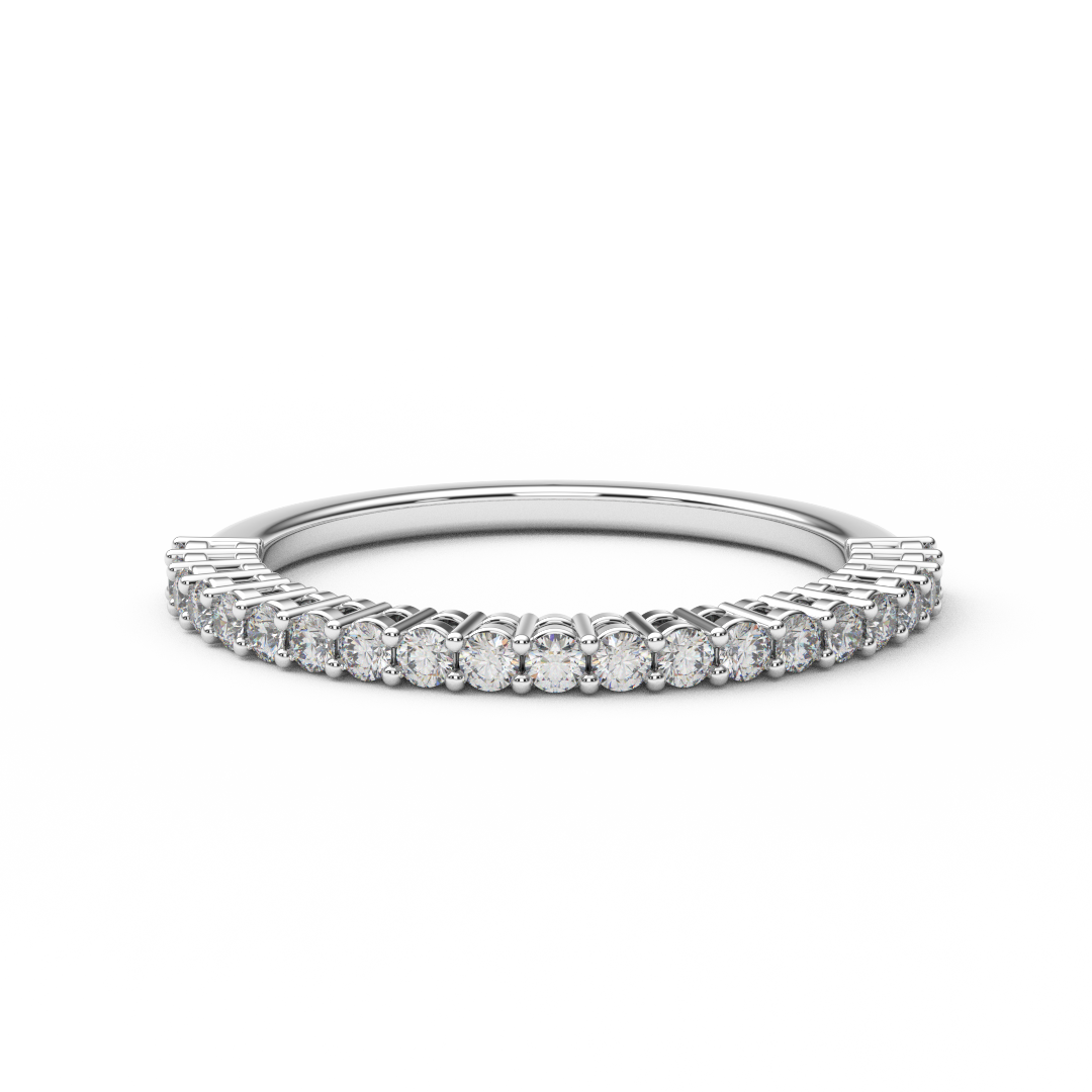 1.5mm Half Eternity Lab Grown Diamond Ring