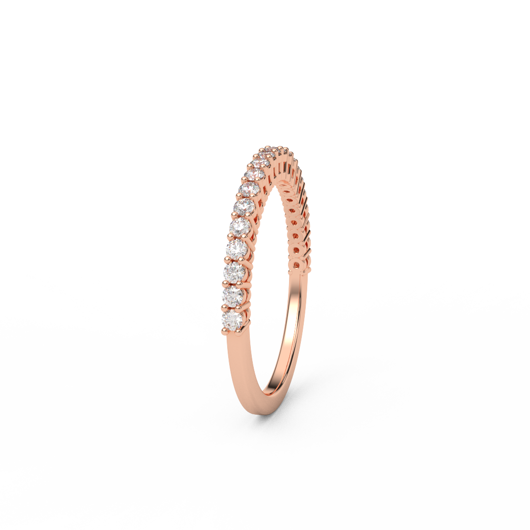 1.5mm Half Eternity Lab Grown Diamond Ring