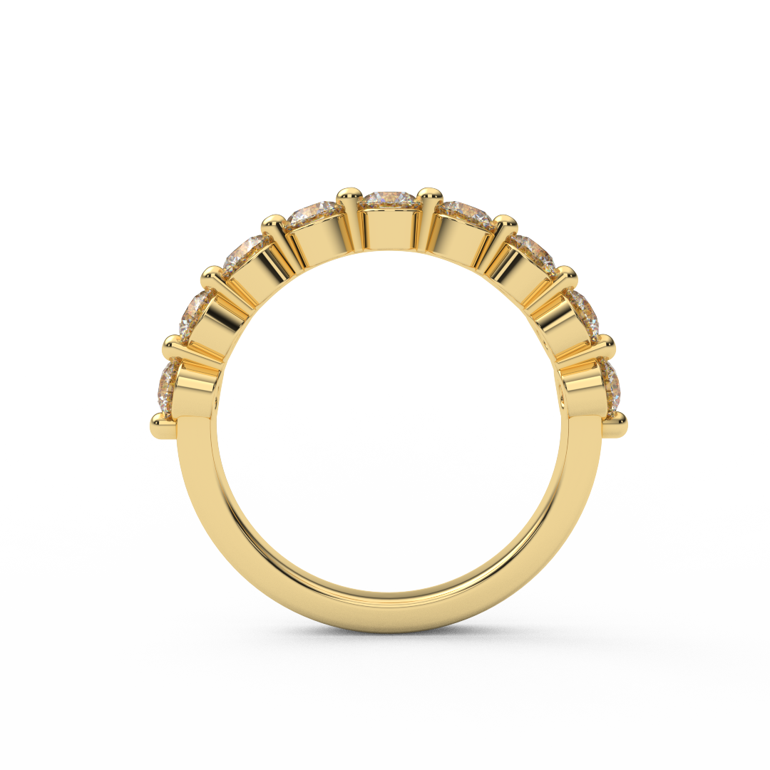 3mm Natural Diamond Floating Bubble Band/ Diamond Half Eternity Dot Ring/ Prong Set Diamond Matching Wedding Band or Anniversary Ring/ Diamond Bubble Stacking Ring
