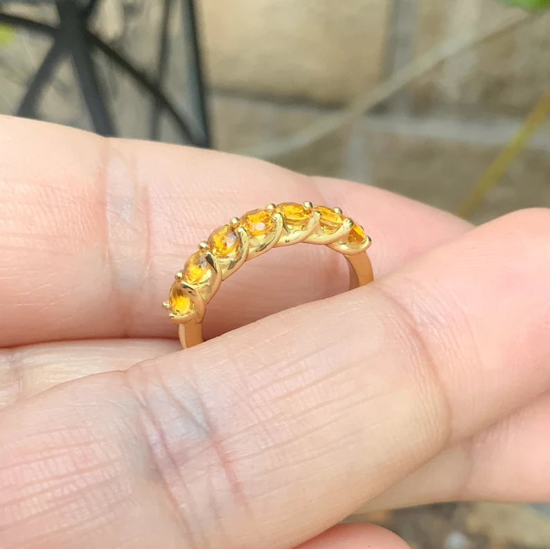 3mm Trellis Citrine Band