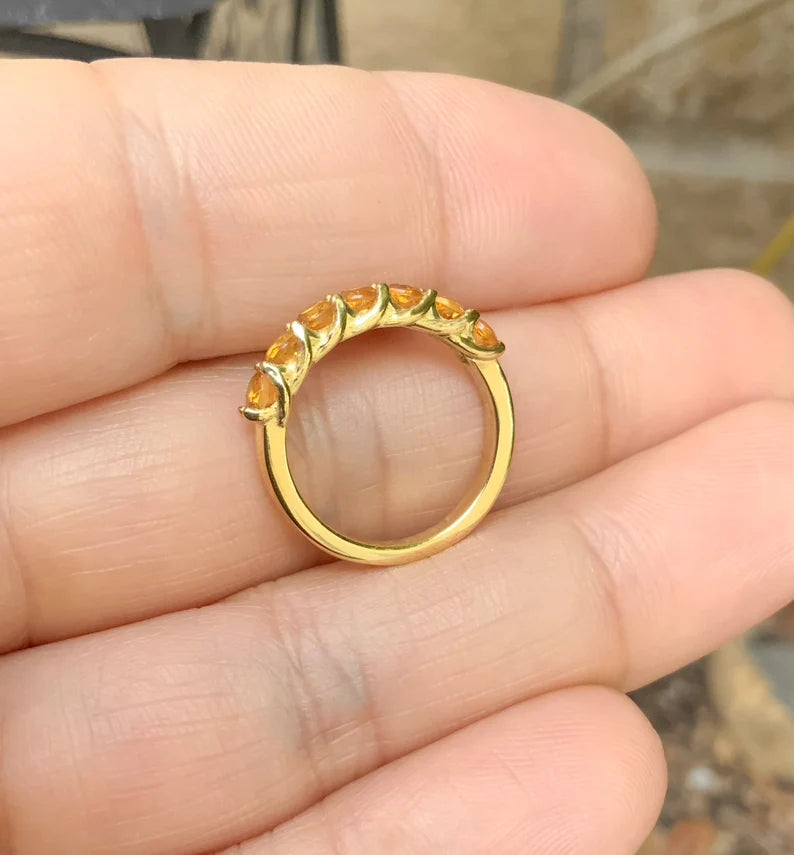 3mm Trellis Citrine Band