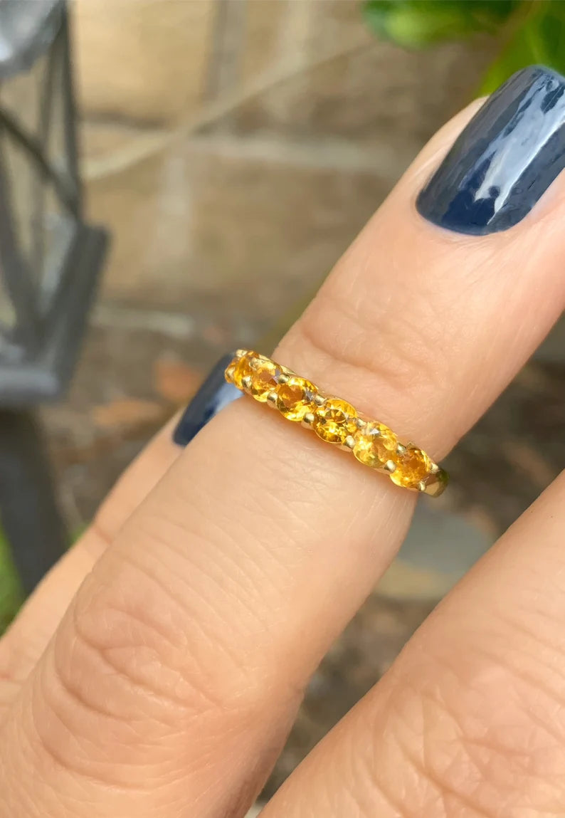 3mm Trellis Citrine Band