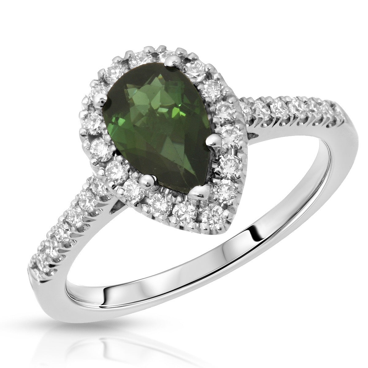 1.8mm Diamond and Tourmaline Ring