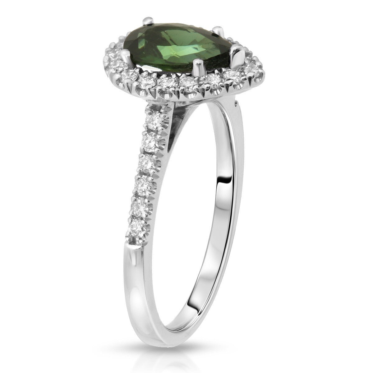 1.8mm Diamond and Tourmaline Ring