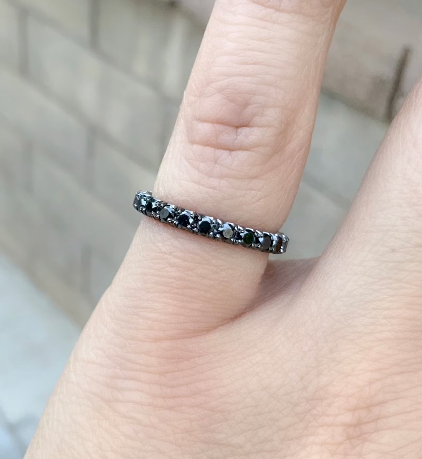 Reserved Listing for Michelle/ Pave Champagne Diamond Band/ 2.5mm Full Eternity