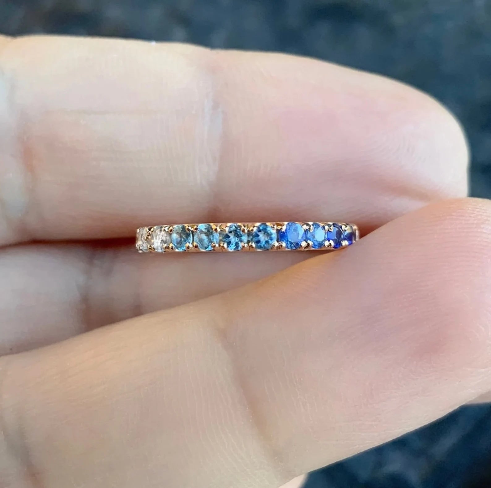 Blue sapphire 2025 eternity ring