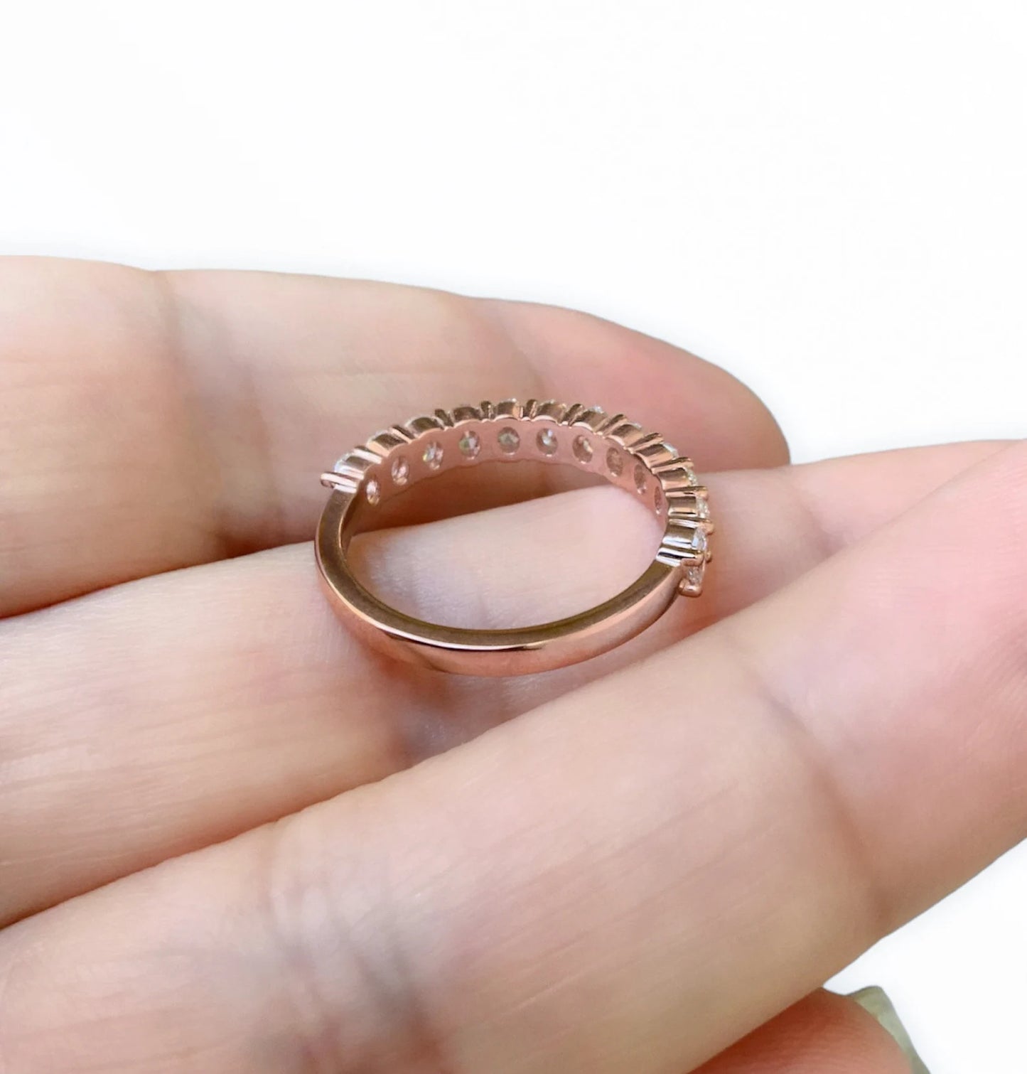1 Carat Oval Natural Diamond Band/ 12 Stone Ring/ Comes with APPRAISAL CERTIFICATE