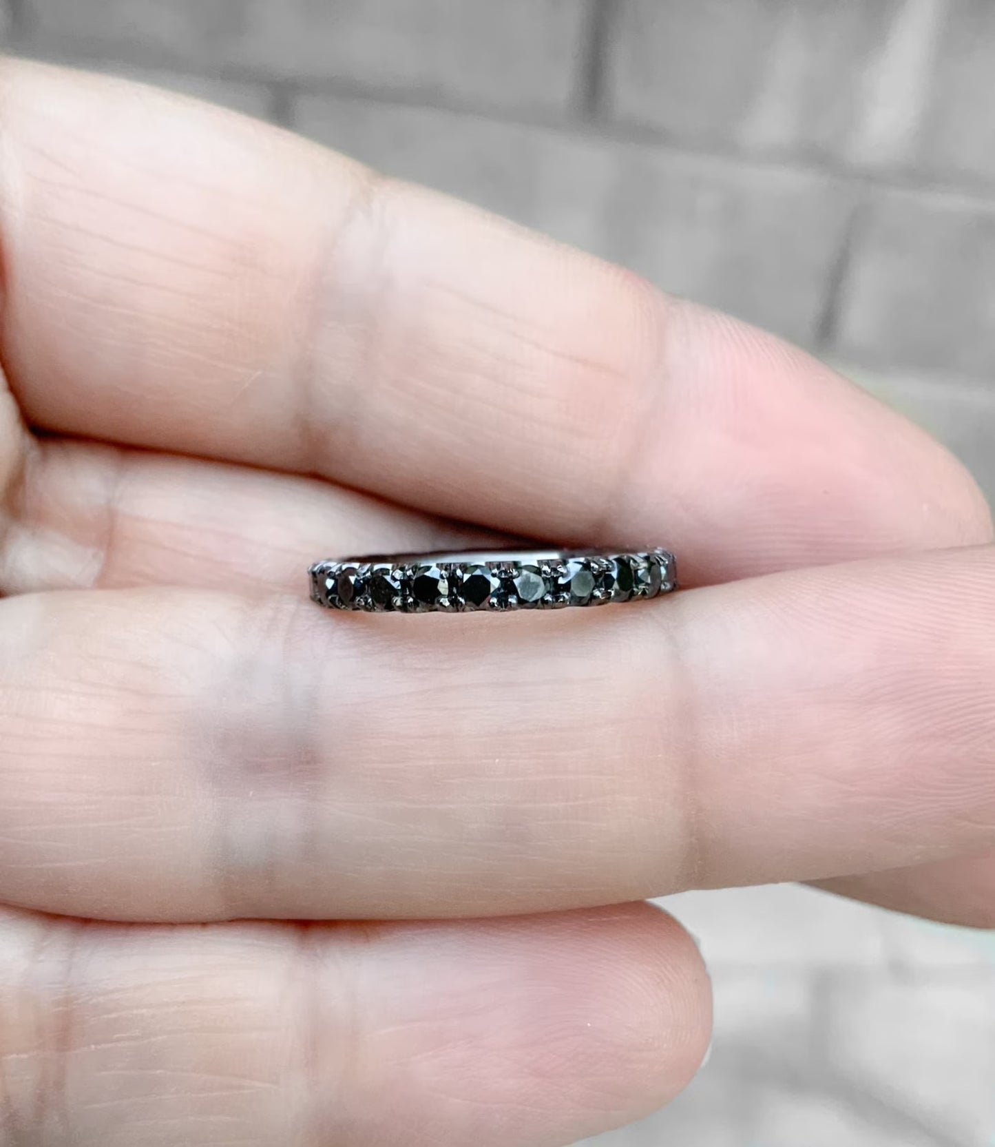 Reserved Listing for Michelle/ Pave Champagne Diamond Band/ 2.5mm Full Eternity