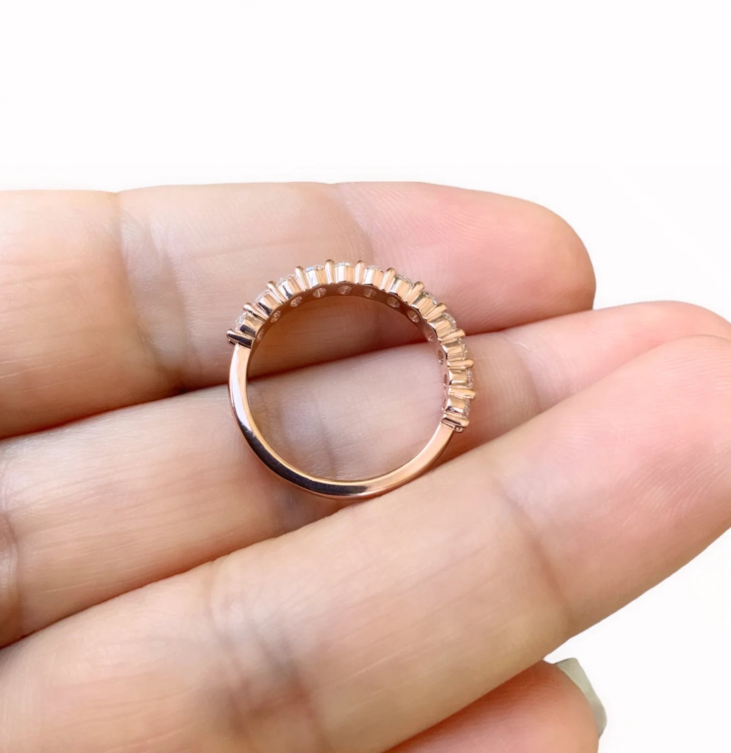 1 Carat Oval Natural Diamond Band/ 12 Stone Ring/ Comes with APPRAISAL CERTIFICATE