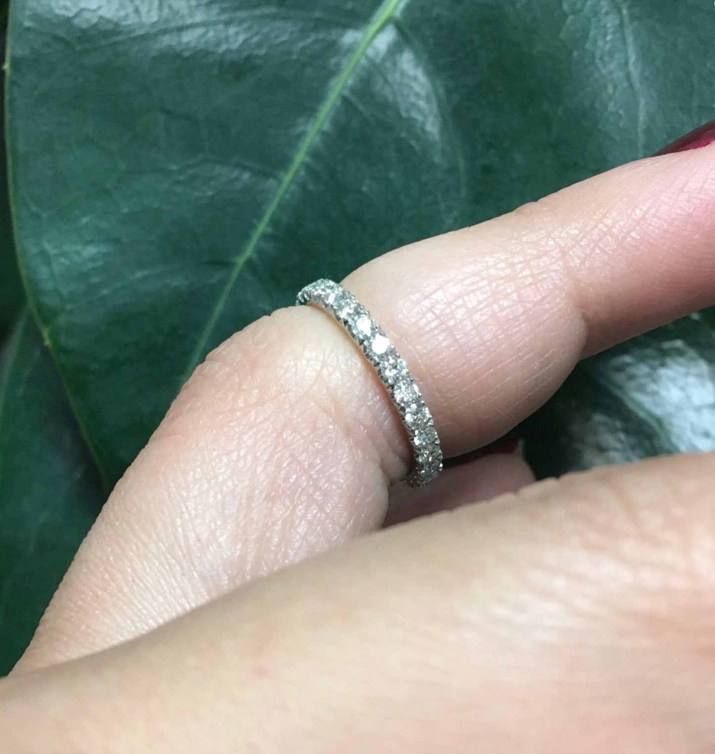 Reserved Listing/ 2.3mm Half Eternity Pave Lab Grown Diamond Band