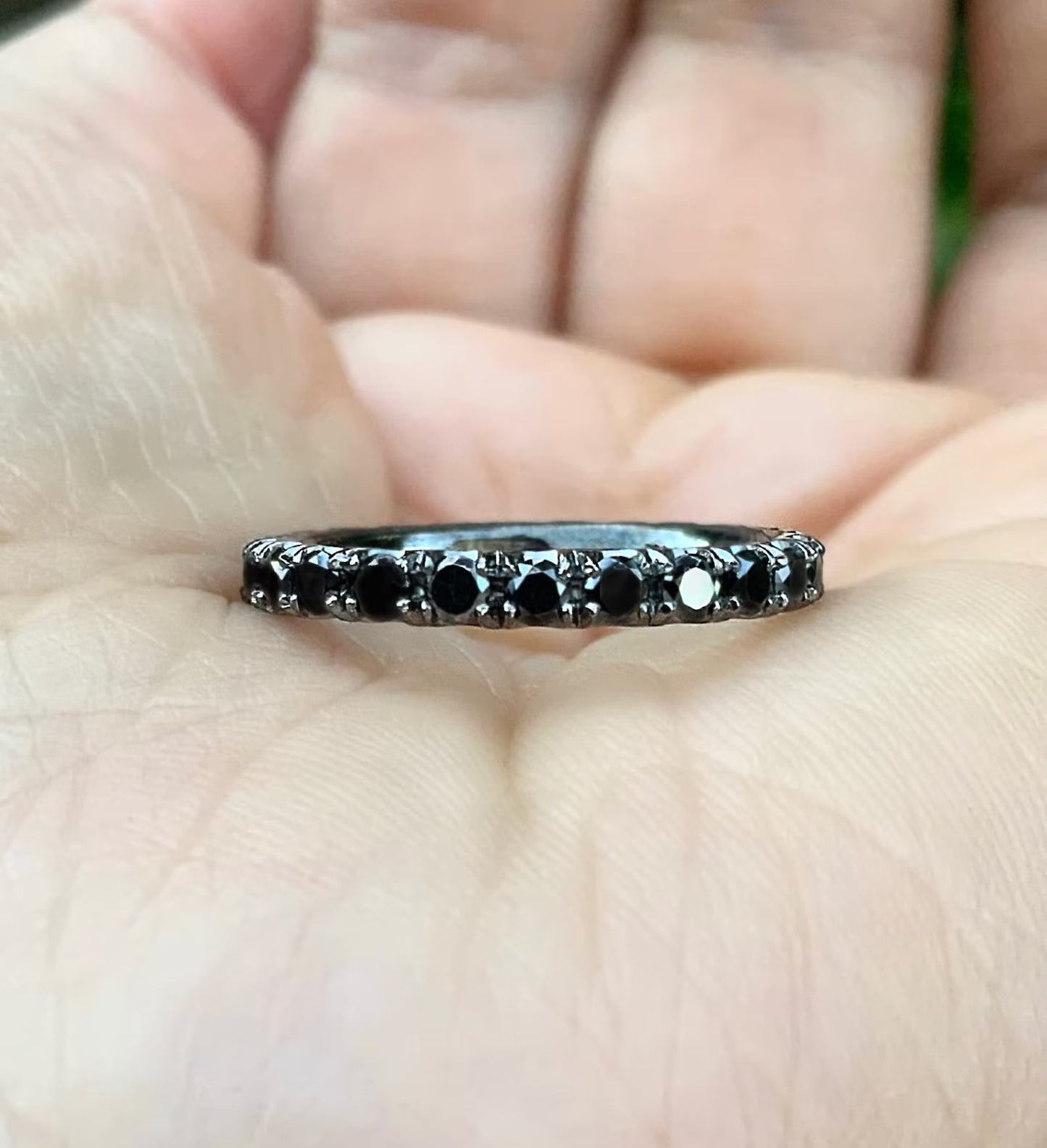 Reserved Listing for Michelle/ Pave Champagne Diamond Band/ 2.5mm Full Eternity