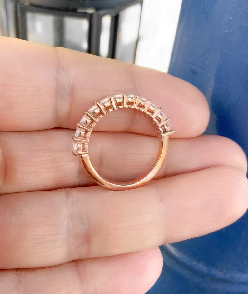 2.3mm Half Eternity Lab Grown Diamond Shared Prong Ring