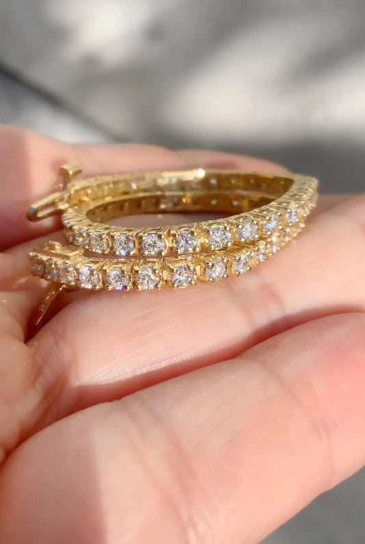 Lab Grown Diamond Tennis Bracelet/ Prong Set Round Diamond Stacking Eternity Bracelet/ 3 Carat Diamond Tennis Bracelet/ 14K, 18K/ Appraisal