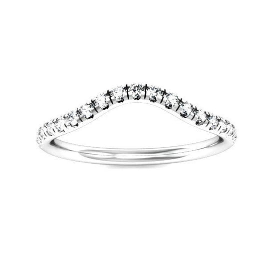 Reserved for Sydney ONLY/ 14K White Gold Plain 1.7mm Curved Band