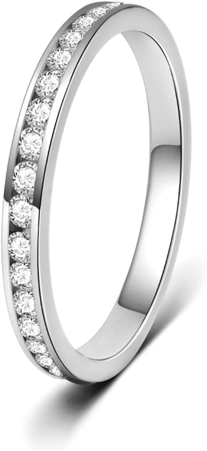 Channel Set Lab Grown Diamond Eternity Band for Julia