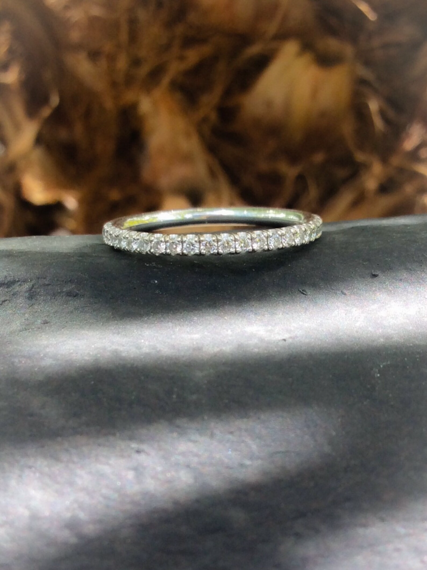 Reserved for Raquel/ 1.8mm 14K Natural Diamond 3/4 Eternity Pave Band